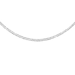 Lantisor argint rodiat model cubanez plat 1,3 mm x 55 cm DiAmanti PancerkaP040-55cm-SL (Argint 925‰ 2,05 g.)